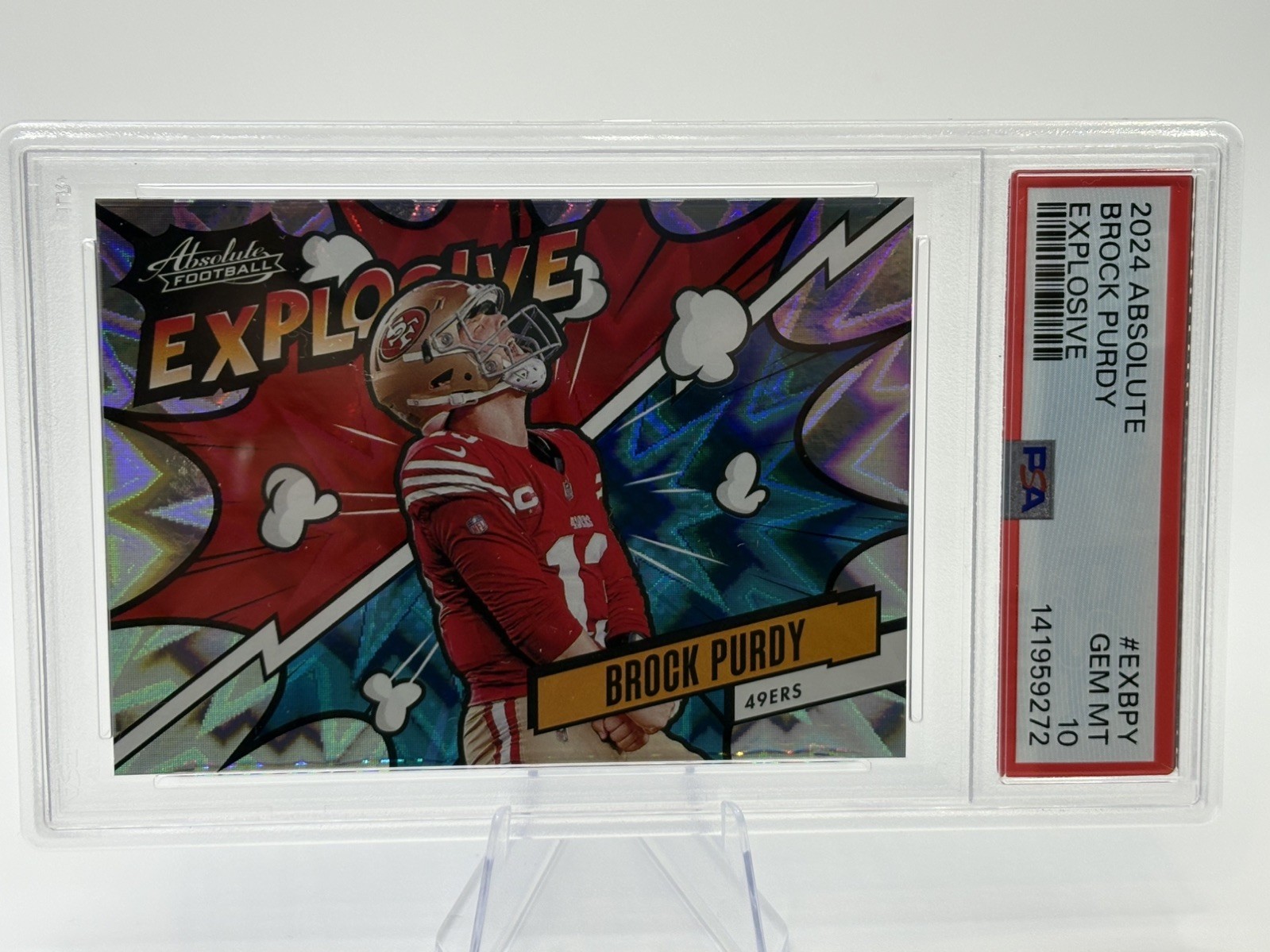 Brock Purdy Explosive PSA 10 - 2024 Absolute (SSP) Case Hit #EX-BPY 49ers🔥🔥🔥