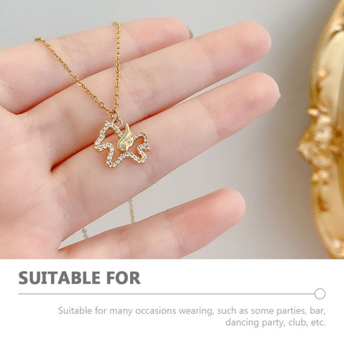 Horse Necklace Pendant Necklace Charm Necklace Women Decorative Chain Necklace - Picture 9 of 12