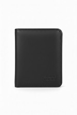 Slim Genuine Leather Mini Wallet - Card Holder  ID Window Case for Men  Women