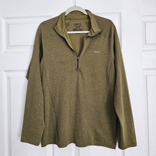 Patagonia Womans Size L Quarter Zip Pullover Green Long Sleeve