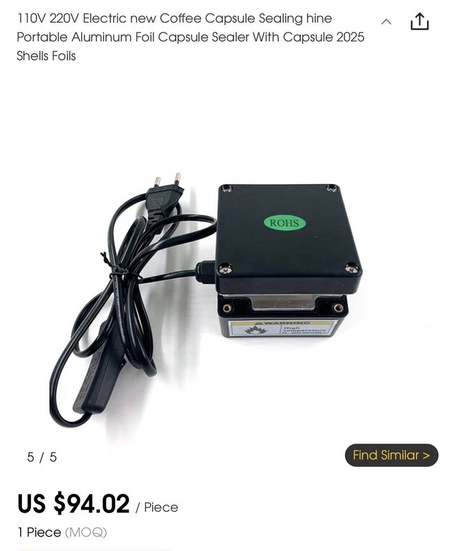 110V 220V Electric new Coffee Capsule Sealing