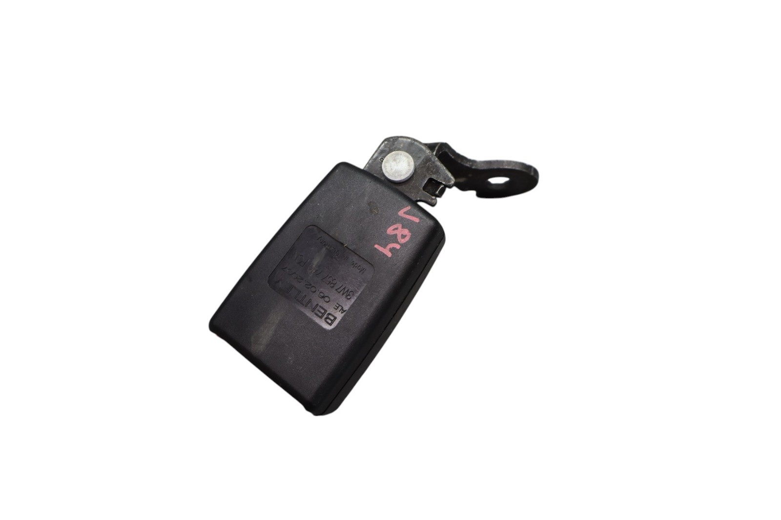 06-12 Bentley Continental Front Left Driver Side Seat Belt Buckle Black Oem