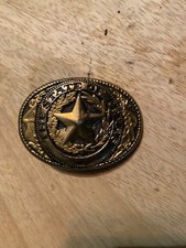 The State of Texas Solid Brass Belt Buckle