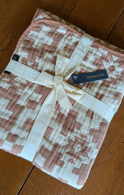 Pendleton Look West Bio gewebte Babydecke Blue Ridge - Kork | Neu mit Etikett