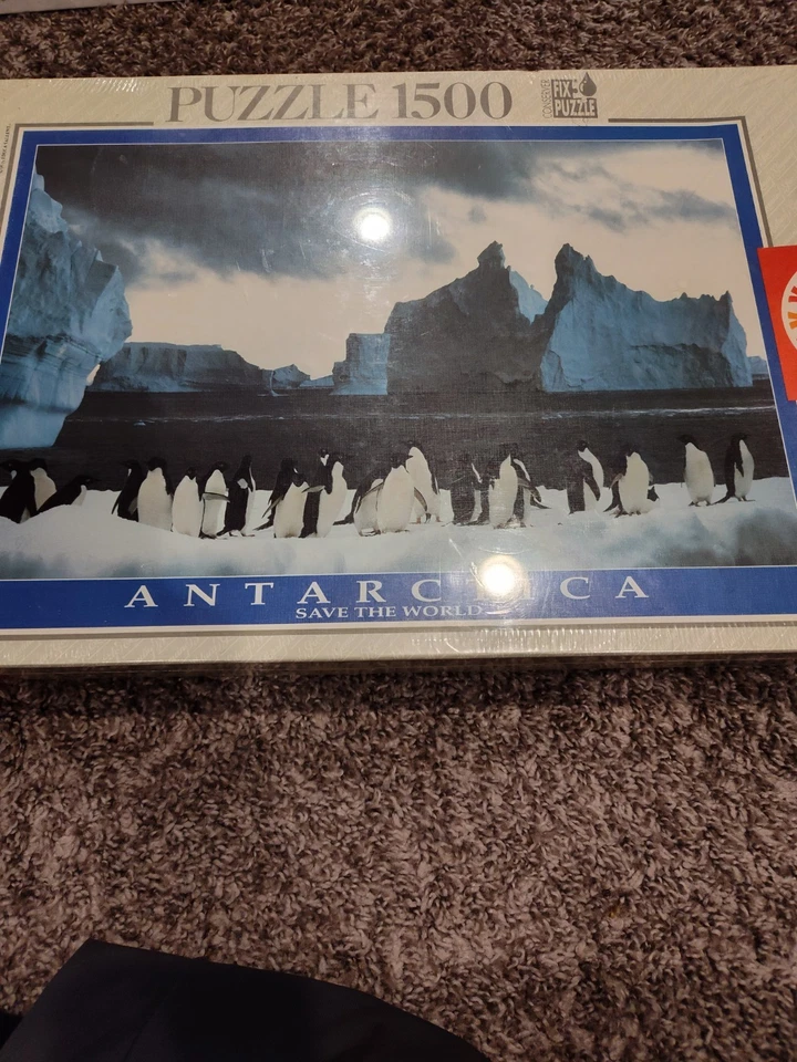 EDUCA "Antarctica Save The World" 1500 pc Puzzle 23"x33" Penguins NOS New Sealed - Image 2 of 4