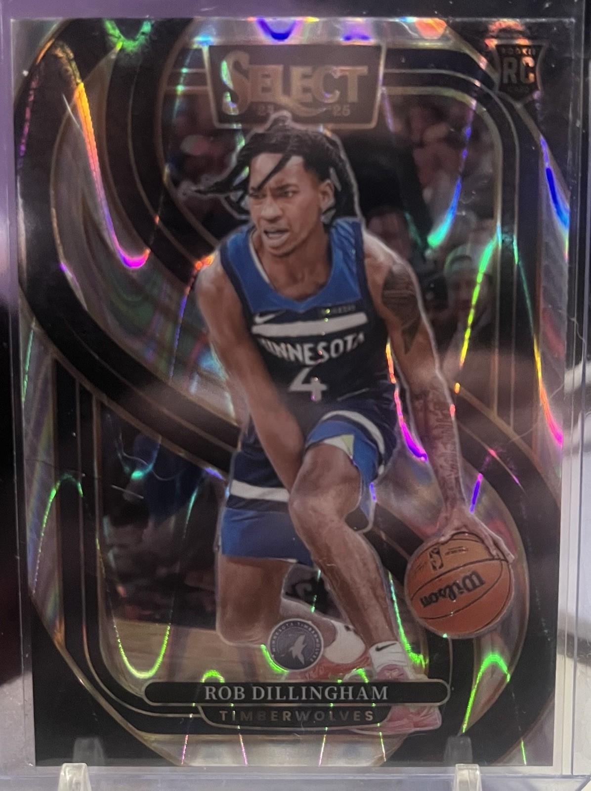2024-25 Panini Select - Premier Level Rob Dillingham #187 Silver Flash Prizm...