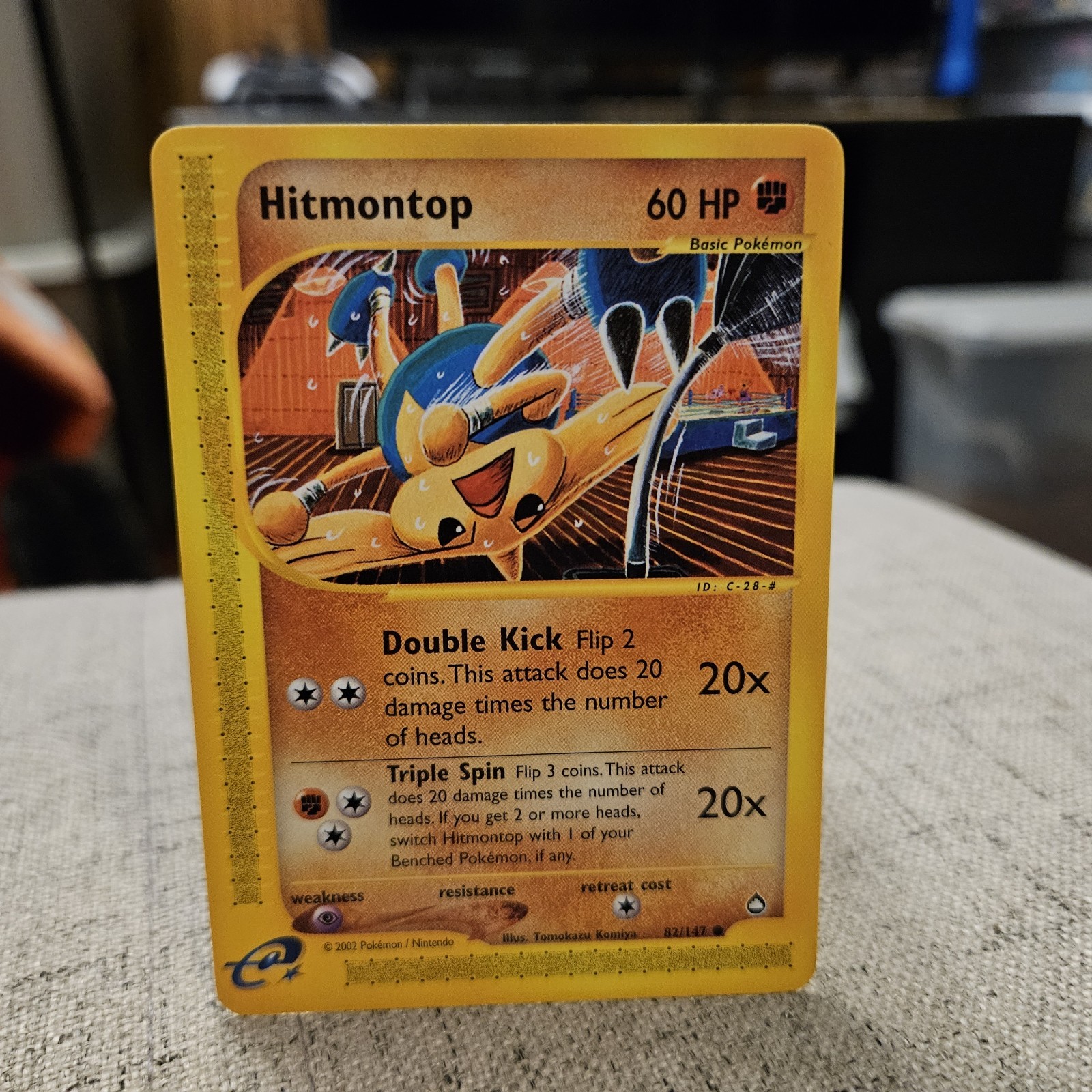 Hitmontop Pokemon TCG Aquapolis Common Card #82/147