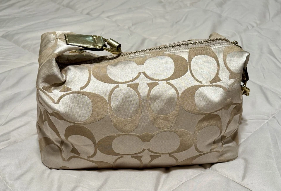 Bolso Hobo Coach F17586 Dorado y Multicolor Cartera de Hombro Firma C Foto 3 de 4