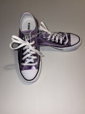 Converse Chuck Taylor Adult Metallic Purple All Star Sneakers-NEW-US M4.5 W6.5
