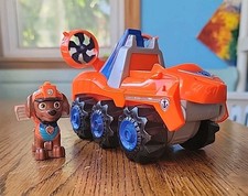 Paw Patrol Dino Rescue ZUMA Orange Deluxe Rev Up Vehicle  figure Dinasour Toy