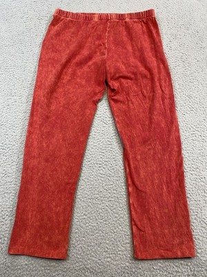 Jess & Jane Pants Womens XL Red Jersey Jegging Pull On Stretch Elastic Waist USA