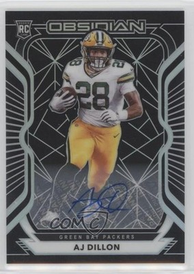 2020 Panini Obsidian Rookies Auto 119/150 AJ Dillon #126 Rookie Auto RC 17tx
