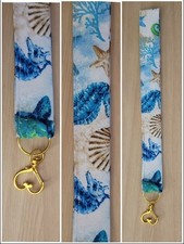 Handmade Ocean Theme-Fabric Keychain     