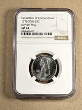 RARE - NGC MS67 - 2026 Declaration Of  Independence July 4th Privy Quarter LOOK