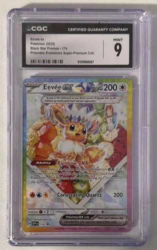 Pokémon Eevee ex CGC 9 174 Sv: Scarlet & Violet Promo Holo Basic EX Card