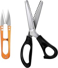 Shears Comfort Grips Crafts Zig Zag Cut Sewing Scissors, Professional Handheld