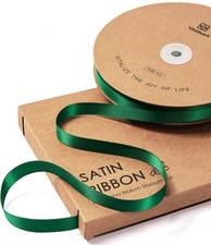 Green Double Face Satin Ribbon 3/8 Inch x 100 Yards Gift Wrapping Craft