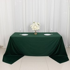 90" x 156" HUNTER GREEN Scuba Polyester Rectangular TABLECLOTH Party Events