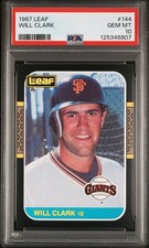 1987 LEAF #144 WILL CLARK ROOKIE RC PSA 10
