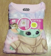 Baby Yoda 2 piece Girls pajama set size 7/8 NIP Big Hug Star War new