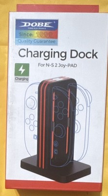 DOBE Charging Dock for N-S 2 Joy-PAD Controller, Black Wired Plastic
