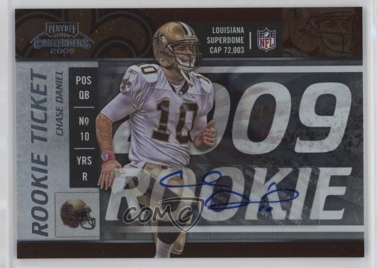 2009 Playoff Contenders Rookie Ticket Chase Daniel #155 Rookie Auto RC 1o1v