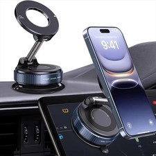 360 Vacuum Magnetic Car Phone Mount Zinc Alloy Suction Dashboard Holder