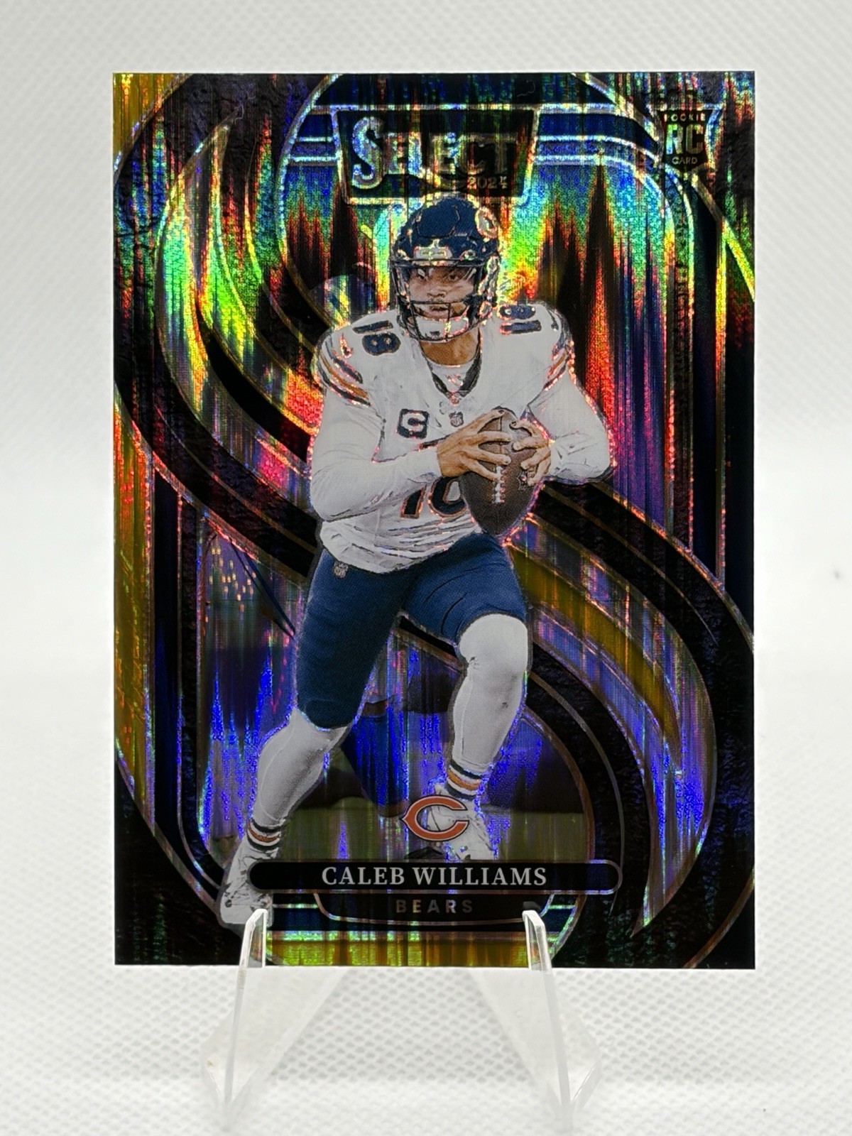 2024 Panini Select Caleb Williams RC Rookie Premier #114 Black Gold Shock Prizm