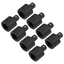 8pcs 3/8" Drive (F) x 1/4" (M) Socket Reducer Adapters, Female to Male, Black