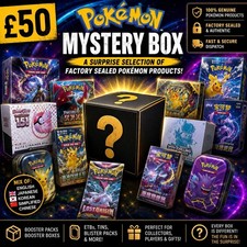 &pound;50 Pok&eacute;mon Mystery Box | Sealed Packs, ETBs, Tins & Booster Products | New