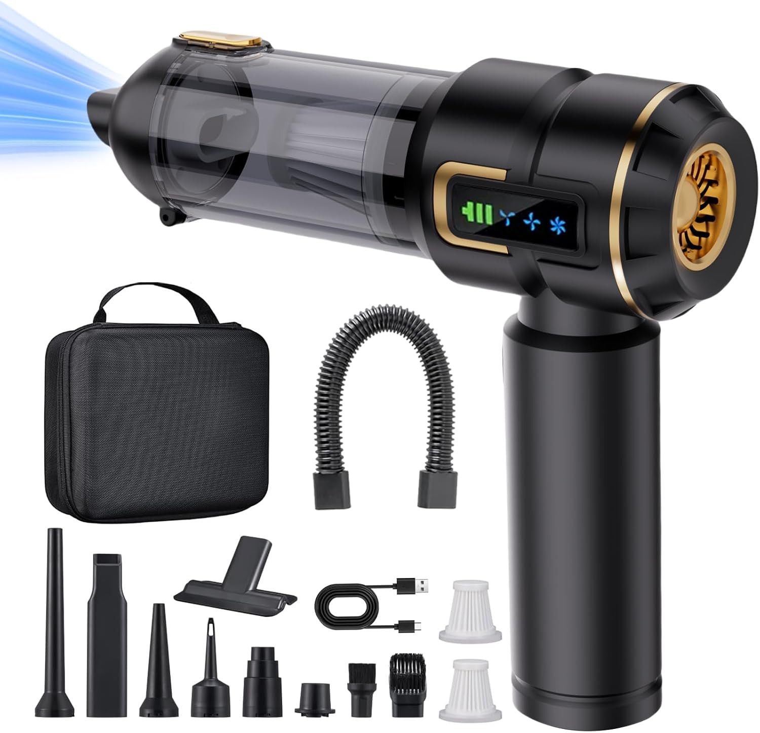 Mini Aspirapolvere Portatile 27000PA Auto: Motore Brushless Potente
