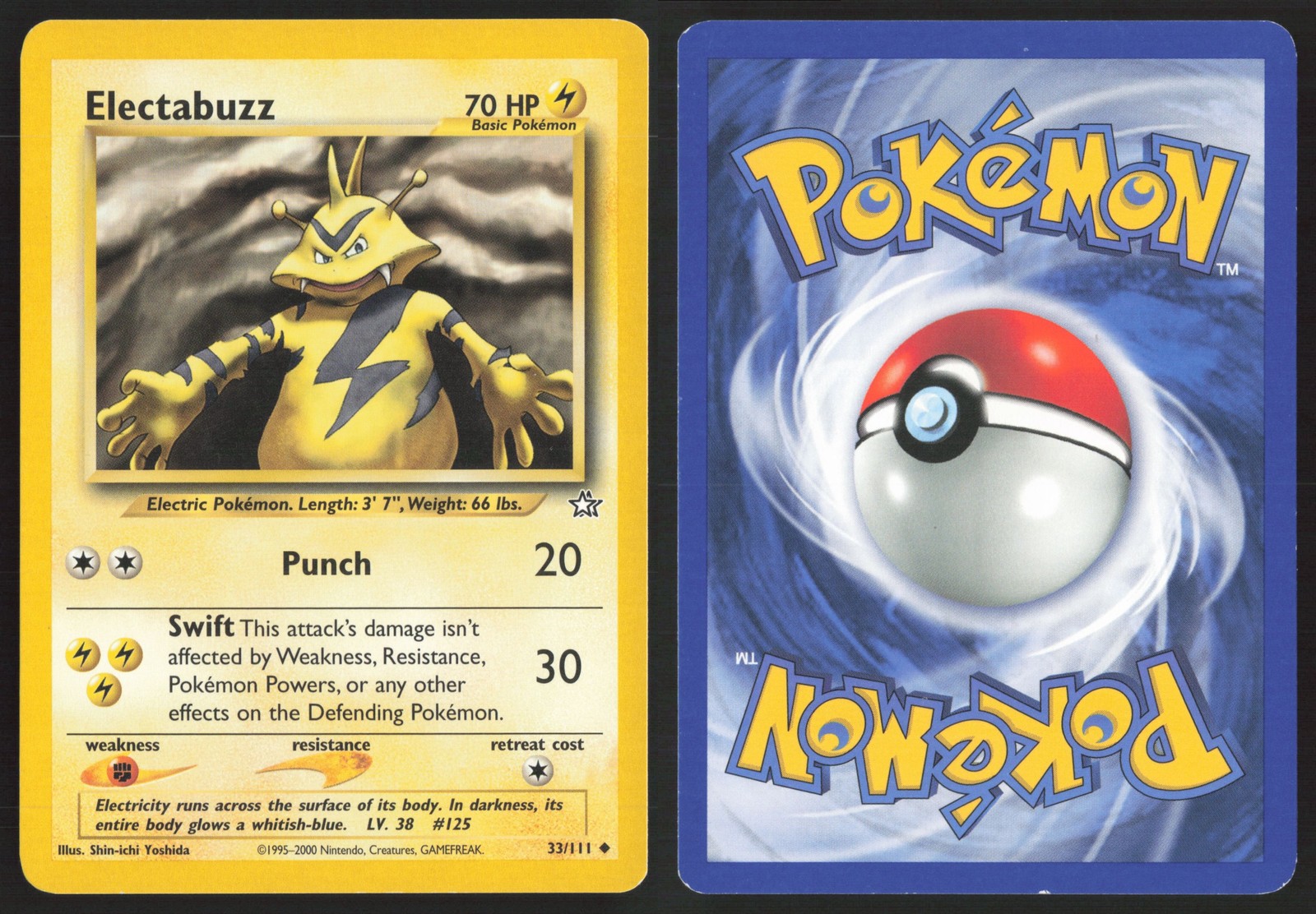 Pokemon TCG | Electabuzz 33/111 | Uncommon | Neo Genesis | Lightly Played