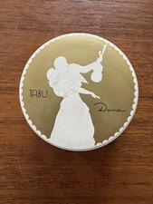 Tabu By Dana Vintage Dusting Powder With Puff 4.25 Oz Body Sachet, Vintage NOS
