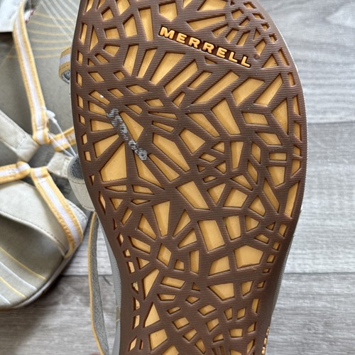 Chaussures sandales femme Merrell pointure 10 jaune camélia beige à enfiler LIRE - Photo 14/15