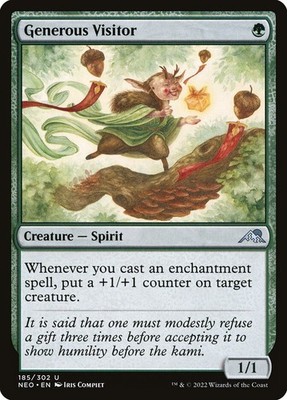 Generous Visitor (185) Kamigawa: Neon Dynasty NEO MTG Magic