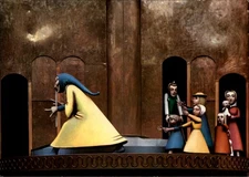 Rattenfanger Kunst Hameln Germany vintage postcard a821