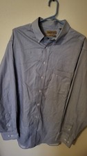 Gold Label Roundtree York mens dress shirt sz XL non iron perfect performance bl
