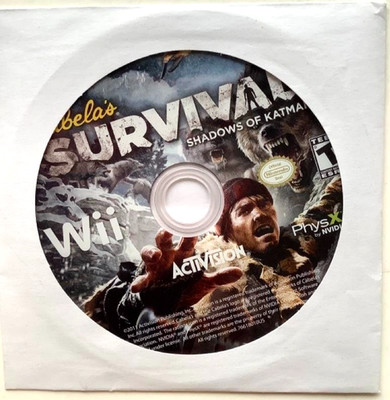 Cabela's Sruvival Shadows of Katmai Nintendo Wii DISC ONLY Video Game hunting