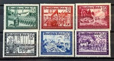1941 German Stamps set - German Empire Post Mi:DR 773-778 MH* /413