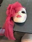 Mardi Gras Ceramic Mask Red Signed