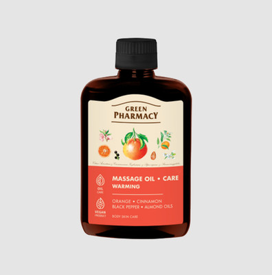 Green Pharmacy Massageöl 200 ml   wärmend, mit ätherischen Ölen, Naturpfleg