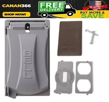 Hubbell Bell MX1050S Weatherproof Flip Cover Single Gang Outdoor UL Gray