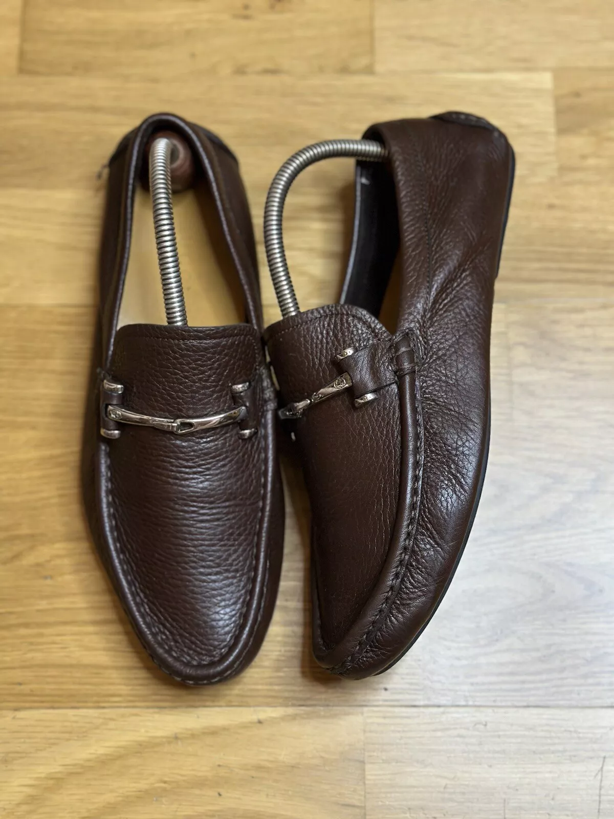 Mocassin conducteur GUCCI avec boucle cuir marron