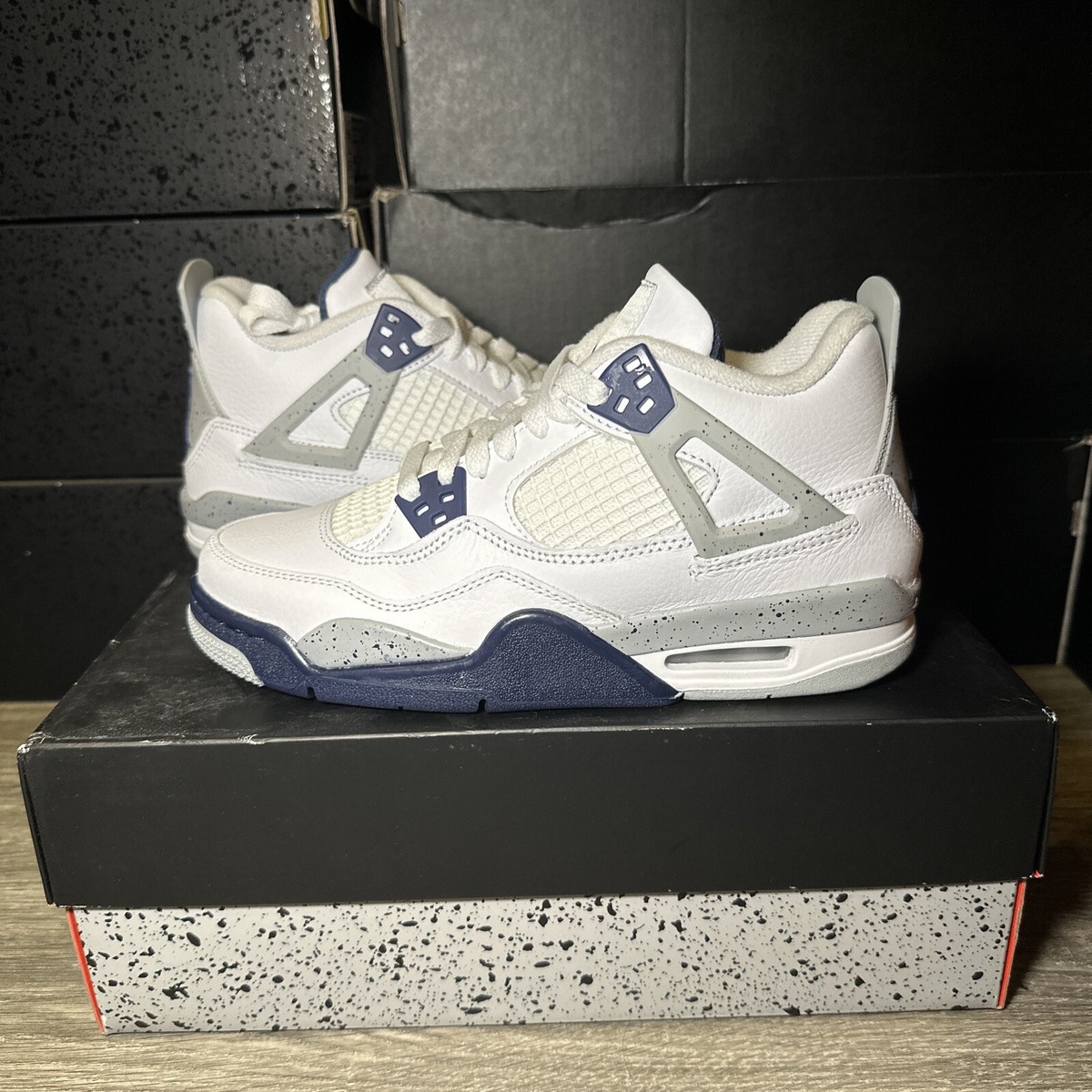 Nike Air Jordan 4 Retro Midnight Navy | 408452-140 Grade School Size 7Y Jordan Air Jordan 4 Retro  main image 2