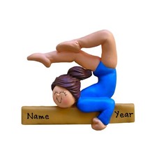 PERSONALIZED Female Gymnast on Beam - Christmas Ornament 2024 Keepsake Gift
