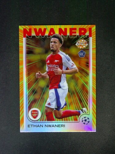 2024-25 Topps Chrome UEFA Ethan Nwaneri RC Radiating Rookies SSP