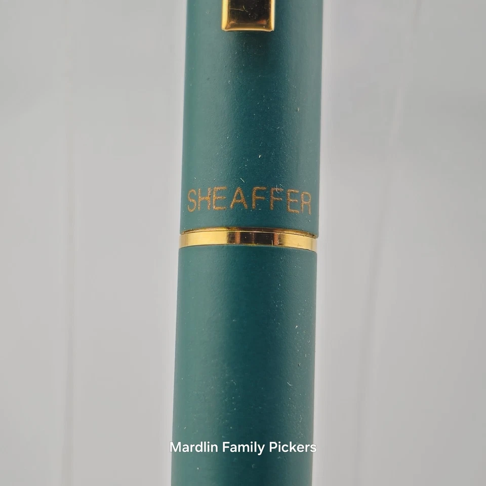 Lote de 10 bolígrafos Sheaffer 264 con adornos dorados verdes mate vintage NOS bolígrafos Foto 3 de 4