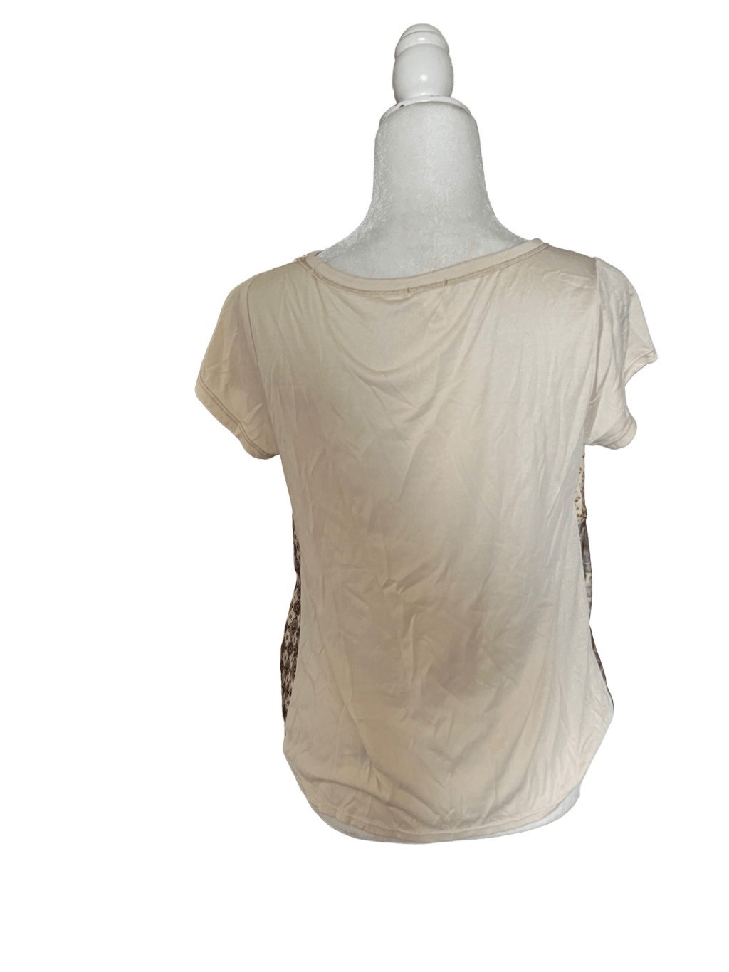 Tiny Women's Peacock Patchwork Tie Front Short Sl… - image 2