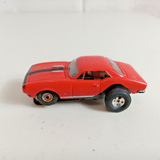 Aurora TJet 68 Chevy Camaro Red Black HO Slot Car 1388 Vintage