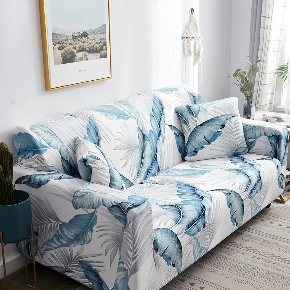 Fundas de sofá elásticas de 1/2/3/4 plazas funda sofá elástico floral Foto 3 de 4